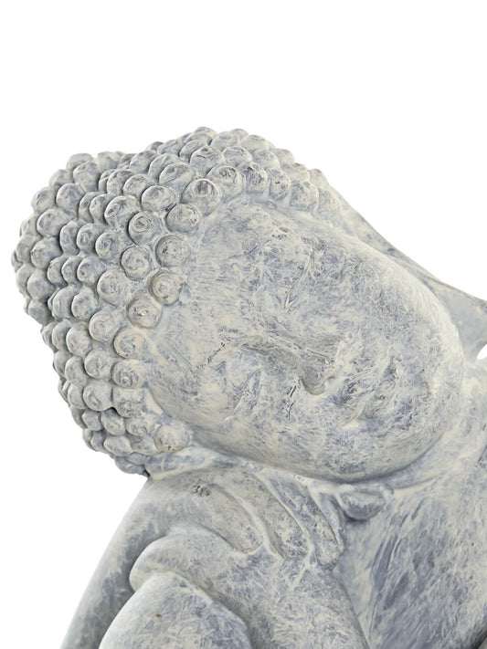 Figura Buda Gris Claro 23 cm - Inciensos y Velas