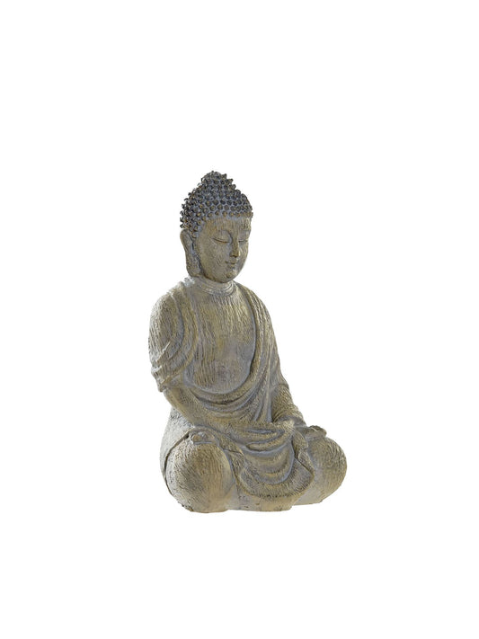 Figura Buda Resina Gris Claro - Inciensos y Velas